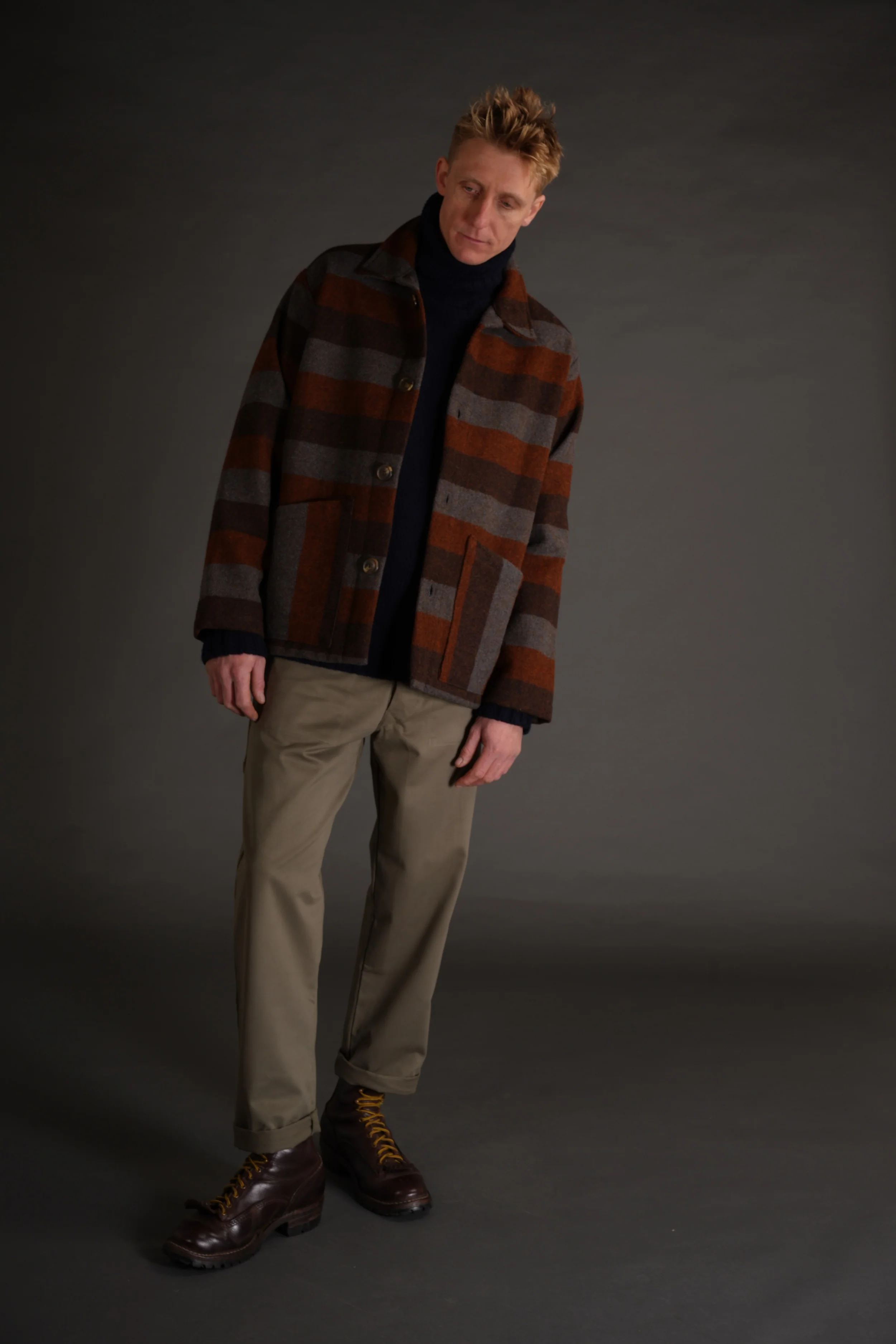 Conker Stripe Wool Jacket - Image 19