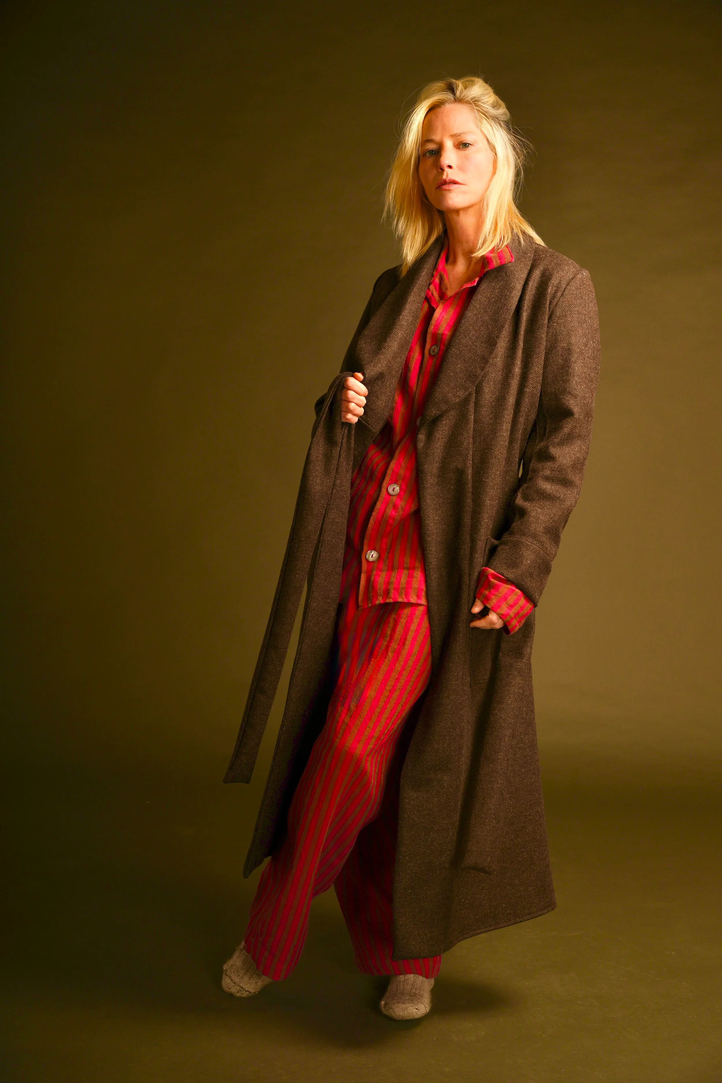 Cherry Striped Irish Linen Pyjamas - Image 13