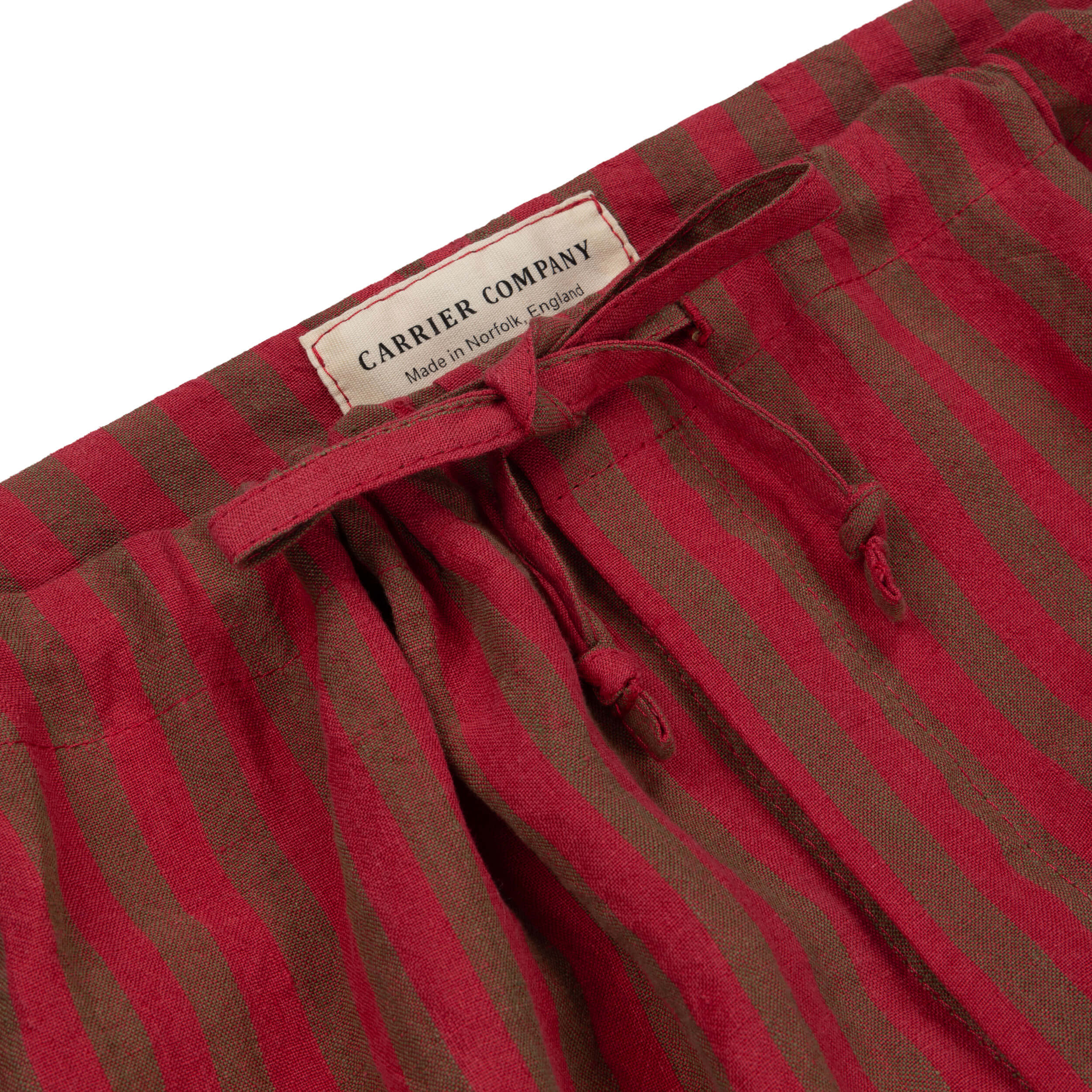 Cherry Striped Irish Linen Pyjamas - Image 5