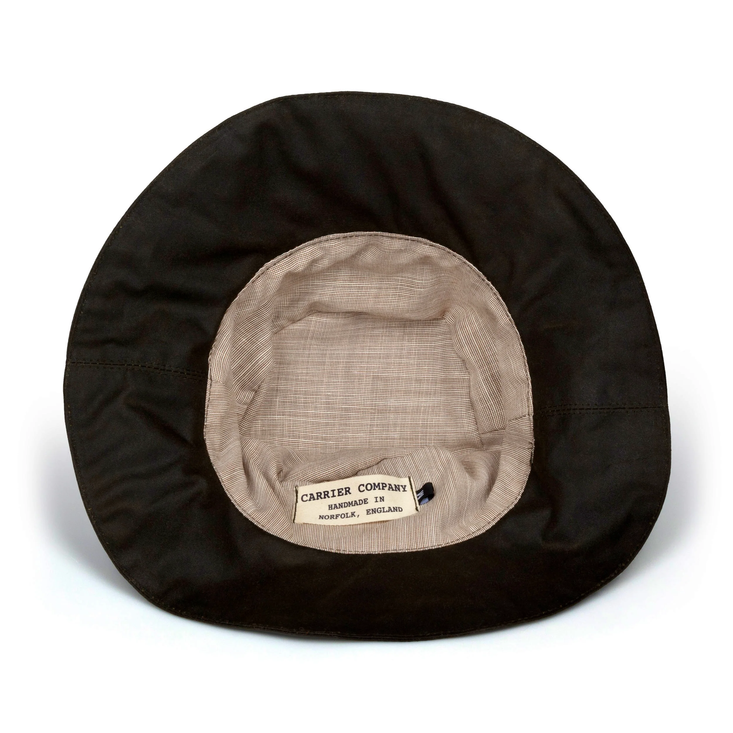 Waxed Cotton Rain Hat (Olive) - Image 8