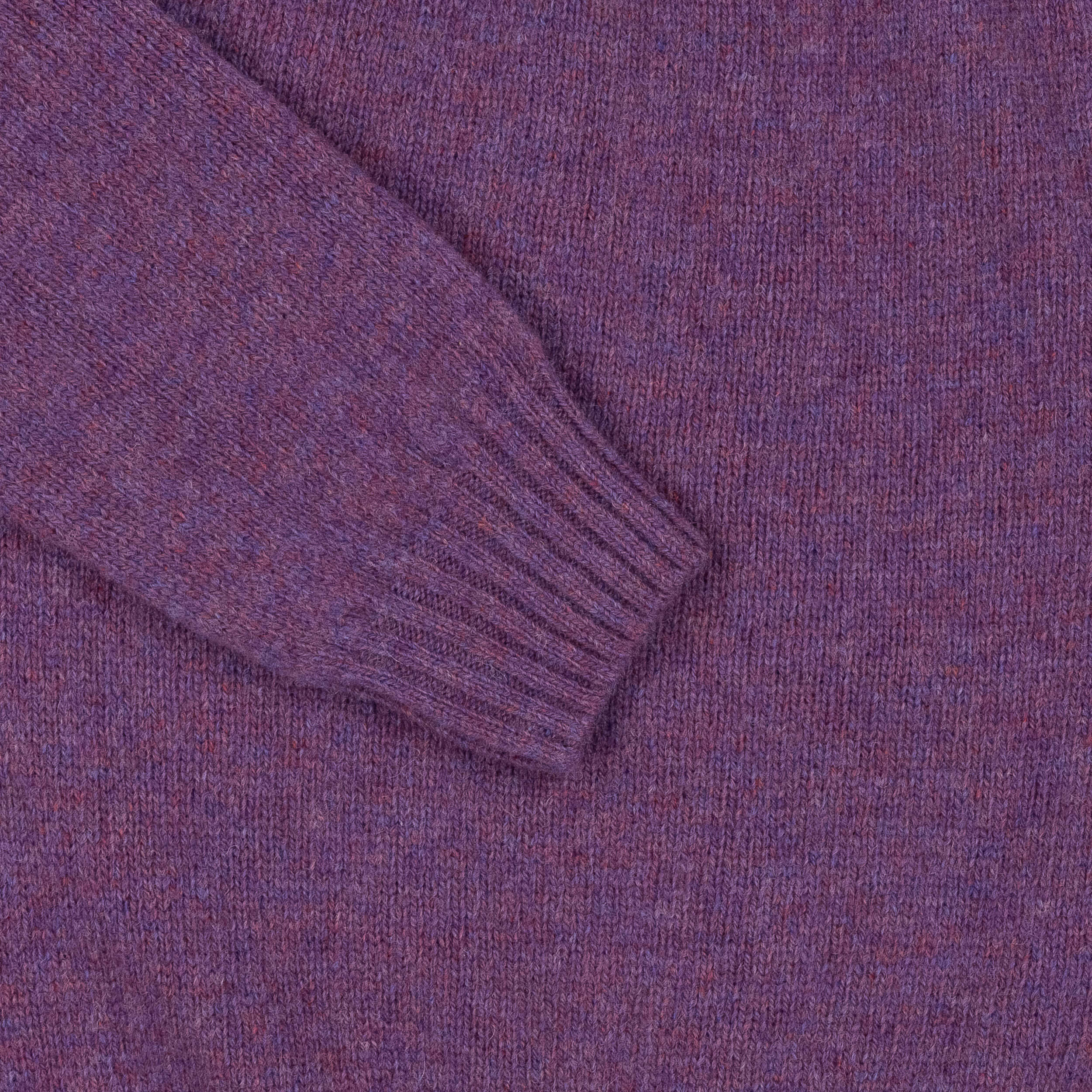 Shetland Lambswool Yoke Jumper Parsley Lavender - Image 4